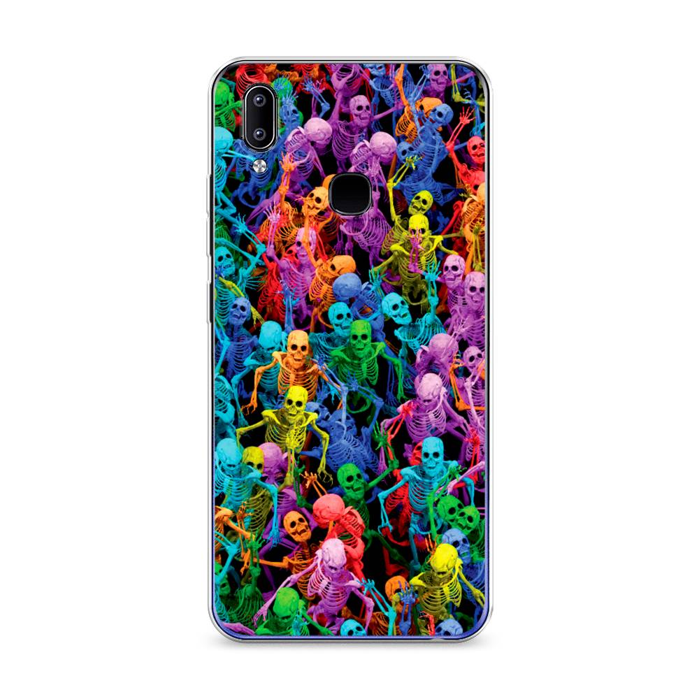 

Чехол на Vivo Y93 "Вечеринка скелетов", Фиолетовый;желтый;оранжевый, 263950-6