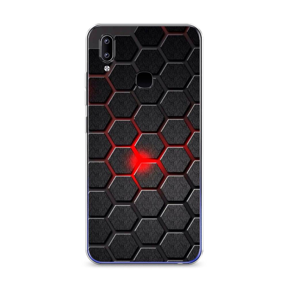 

Чехол на Vivo Y93 "Соты красные", Красный;черный;серый, 263950-3