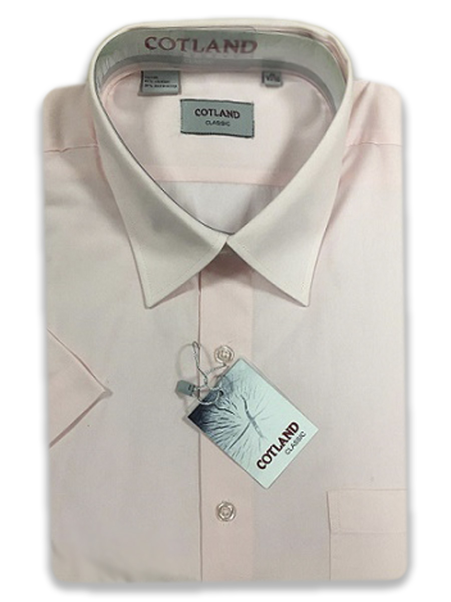 Рубашка мужская Cotland DF379-K розовая 46/182-188
