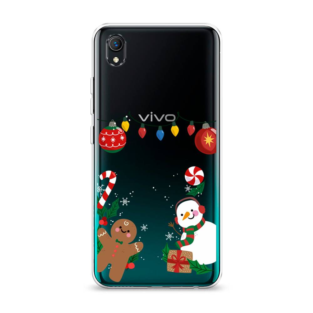 

Чехол на Vivo Y91c "Новогоднее настроение", Коричневый;красный;зеленый, 263250-5
