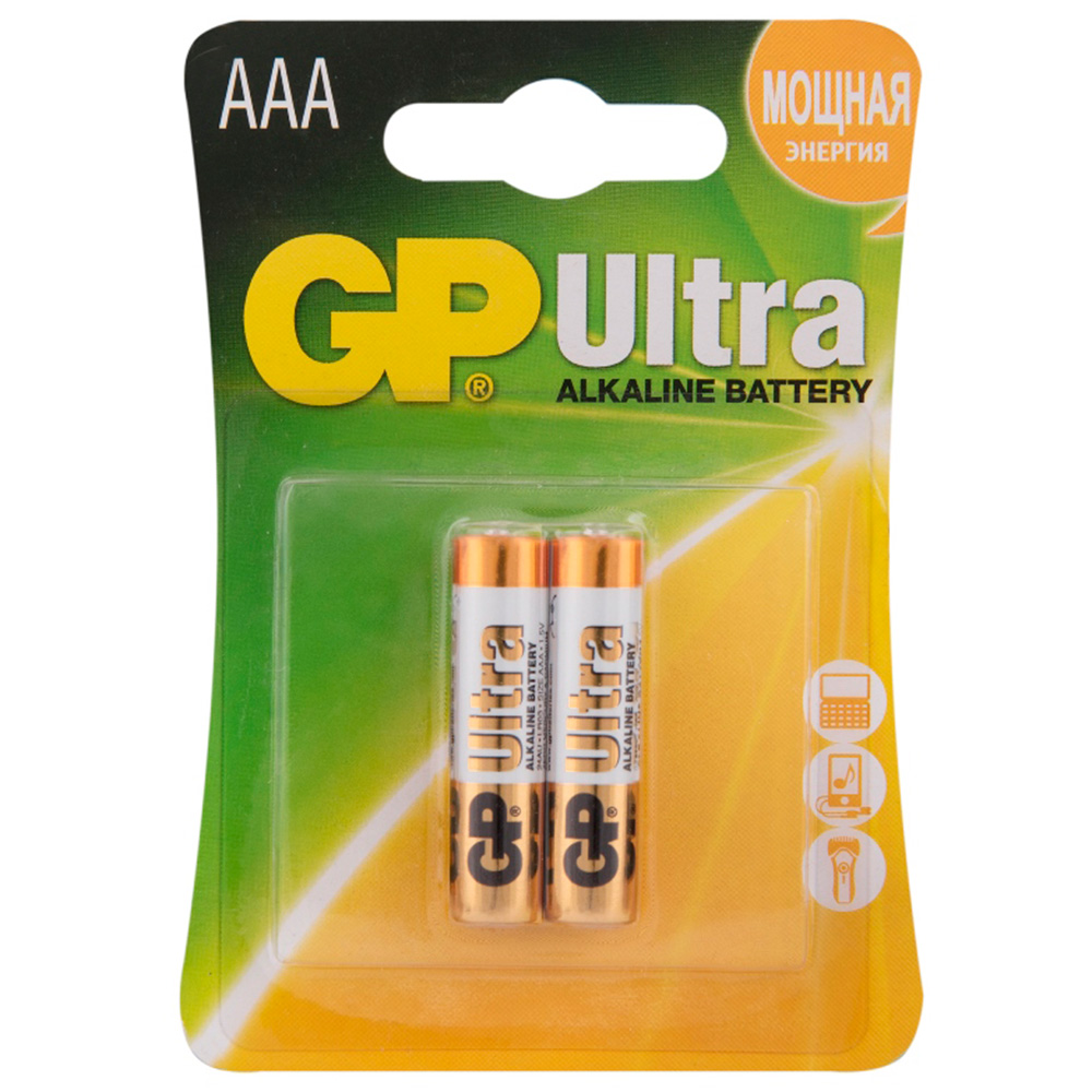 

Элемент питания AAA Ultra Alkaline (блистер 2 шт) GP, 71242410