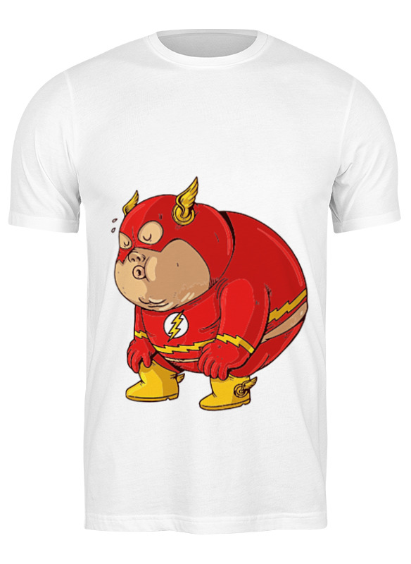 

Футболка мужская Printio Fat flash белая 2XL, Белый, Fat flash