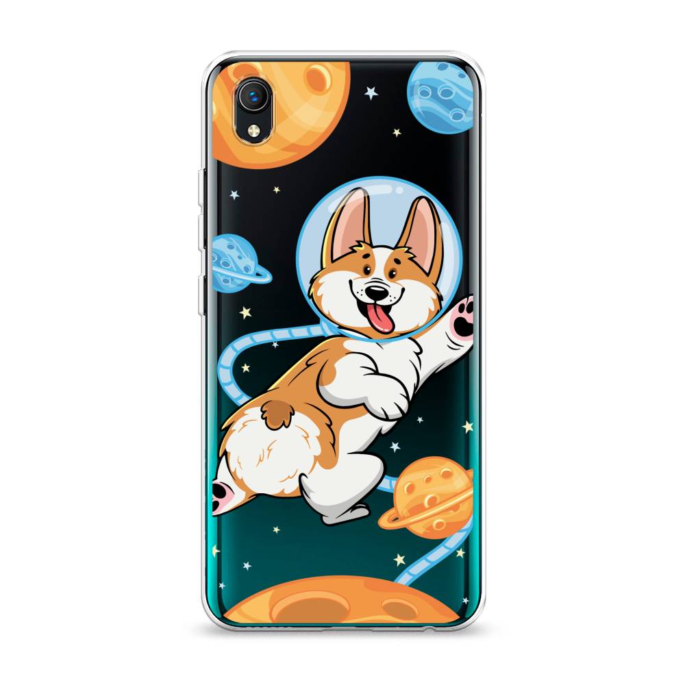 

Чехол на Vivo Y91c "Корги-космонавт", Голубой;бежевый;белый, 263250-1