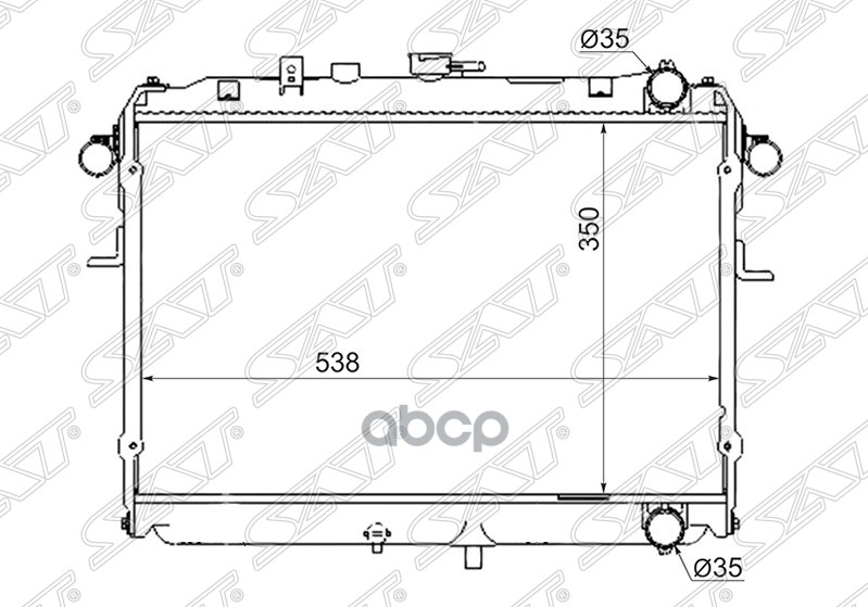 

Радиатор Nissan Vanette/Mazda Bongo/Mitsubishi Delica Бензин 99- Sat арт. NS0005-MT