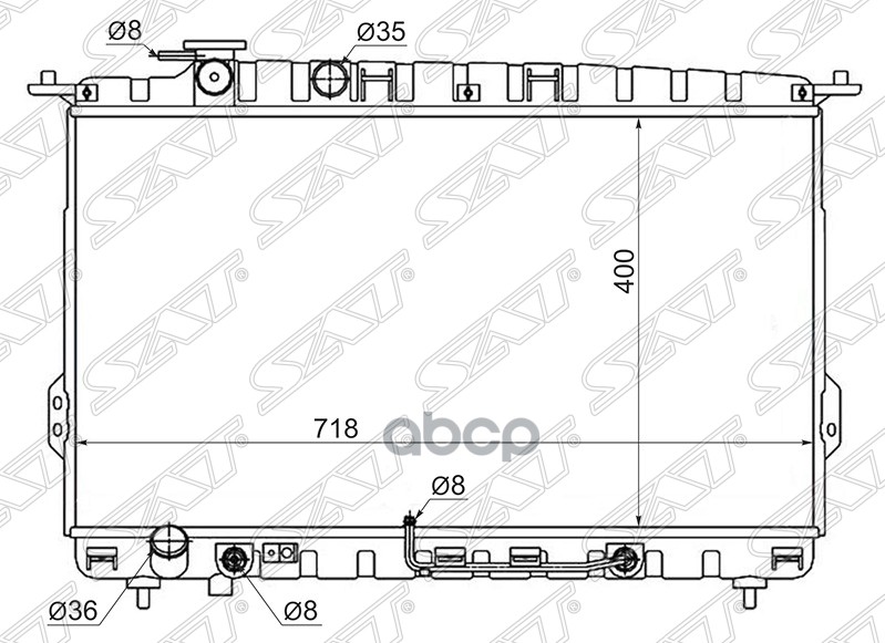 

Радиатор Hyundai Sonata (Tagaz) 2.0/2.4/2.5/2.7//Hyundai Xg 2.5 98- Sat арт. HY0006