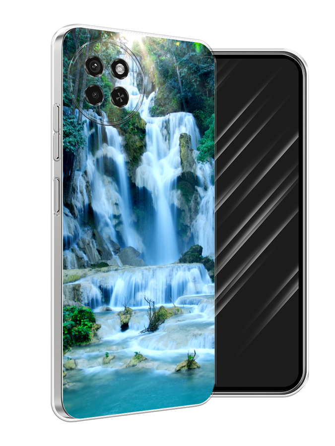 

Чехол Awog на Itel S23 "Водопад 8", Голубой;зеленый, 3201450-1