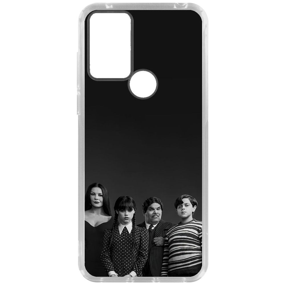 Чехол-накладка Krutoff Clear Case Уэнсдей Аддамс - Семейка Аддамс для TCL 30E