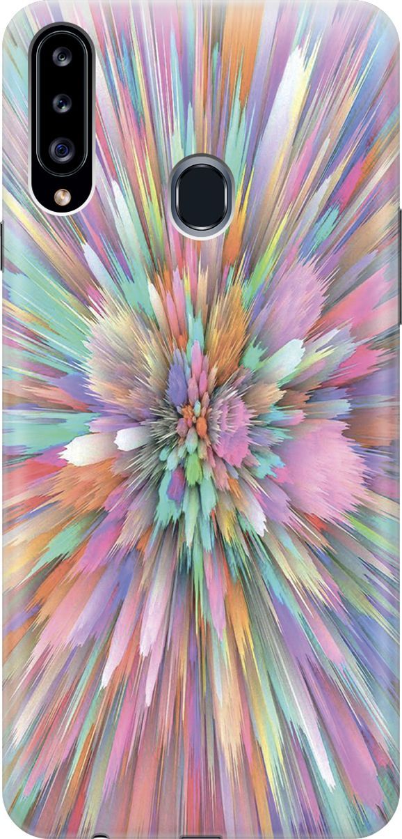 

Силиконовый чехол на Samsung Galaxy A20s с принтом "Красочный взрыв", Голубой;розовый, 7066