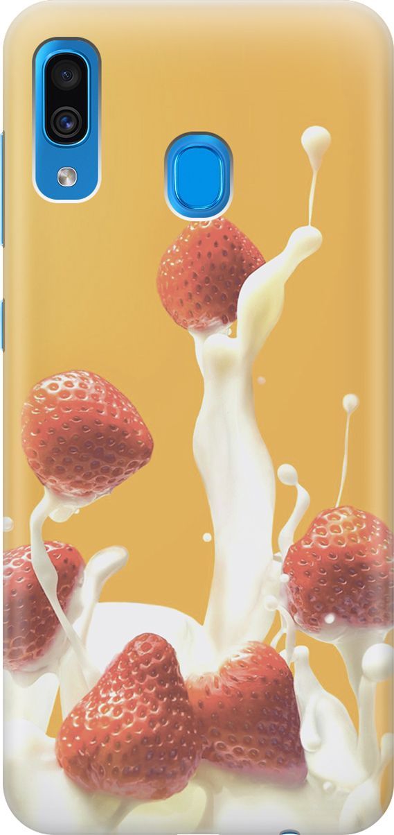 

Чехол на Samsung Galaxy A20/A30 с принтом "Клубника и сливки", Белый;желтый, 7064