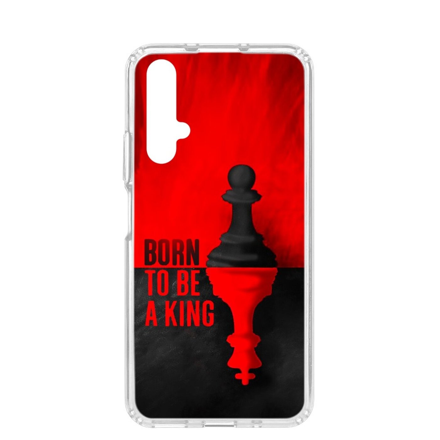 

Чехол на Huawei Honor 20 Kruche Print Born to be a King, Разноцветный;прозрачный