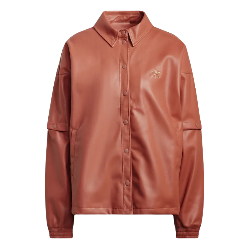 Кожаная куртка женская Adidas HF2022 коричневая 38