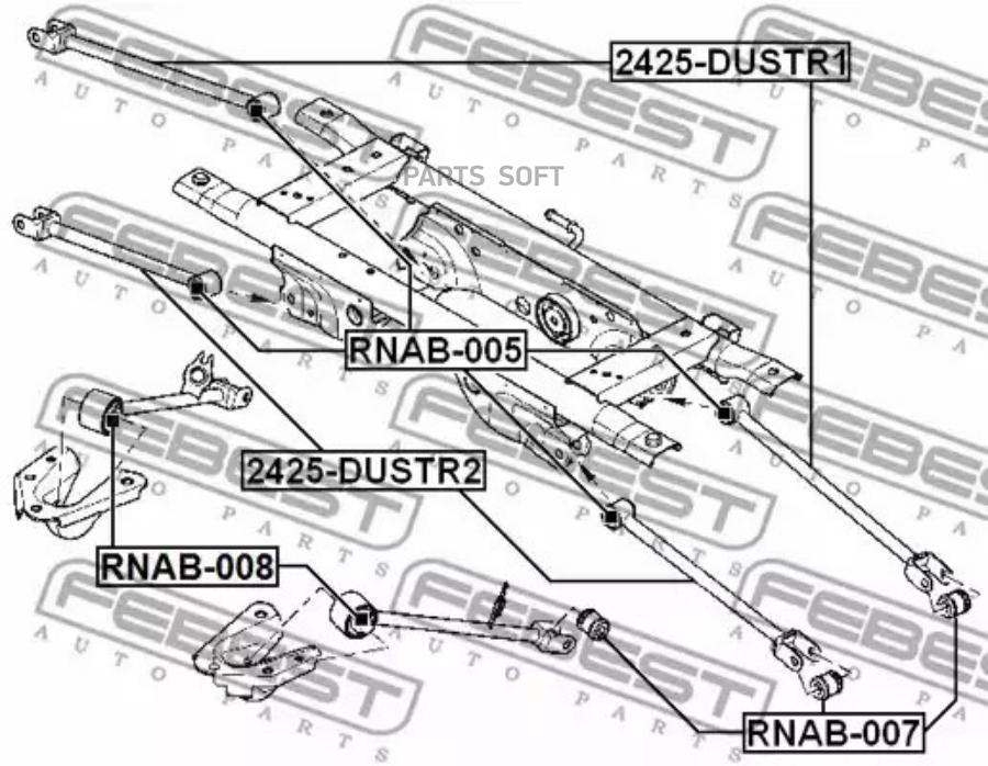 

FEBEST С-б.зад.подвески RENAULT DUSTER 2011- FEBEST RNAB-007
