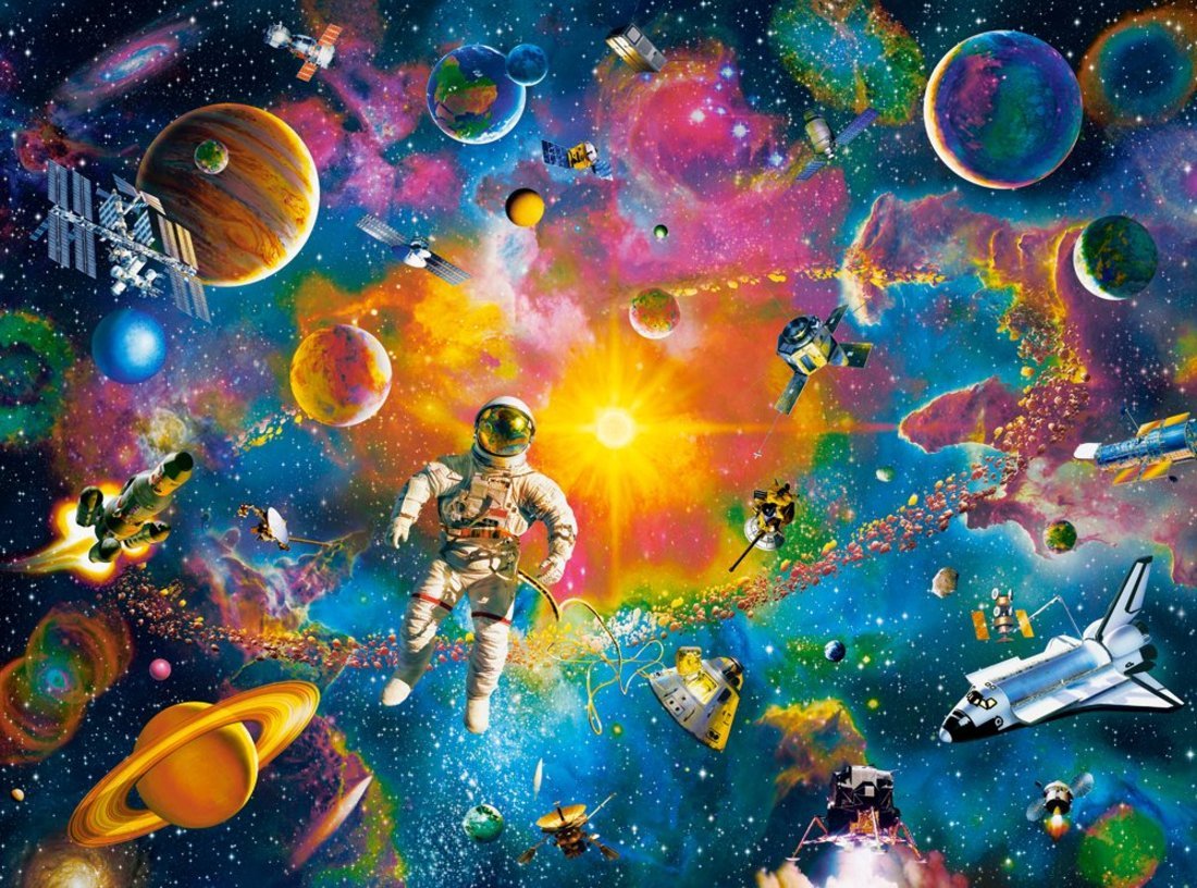 

Пазлы 2000 Человек в космосе, C200849