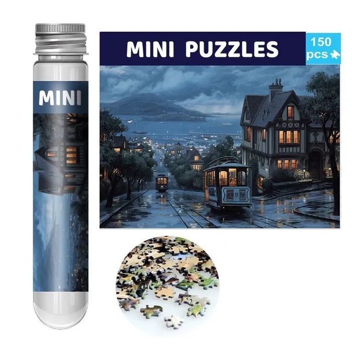 

КНР в колбе, 150 деталей, "Городской пейзаж", Mini puzzles, 10х15 см33-130