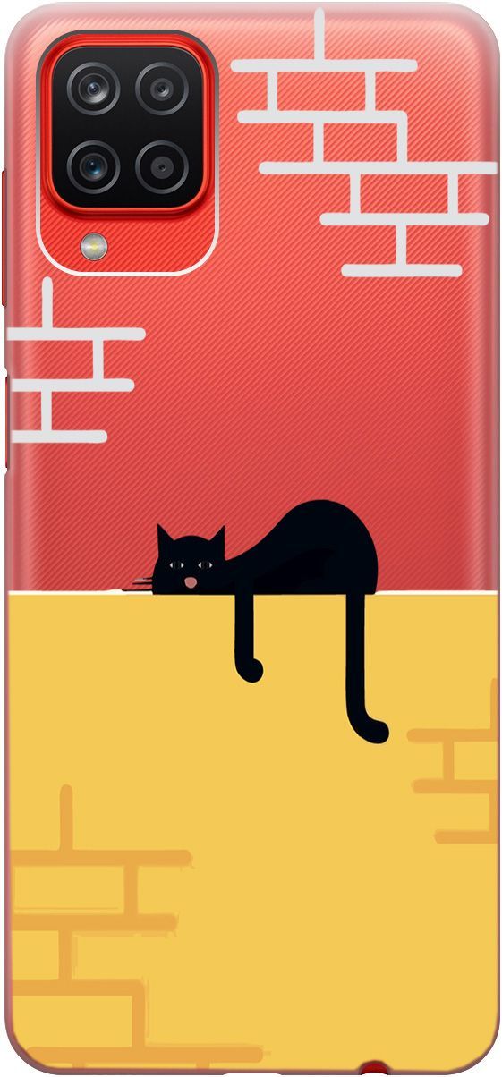 

Чехол на Samsung Galaxy A12/M12 с принтом "Lazy Cat" прозрачный, Прозрачный;желтый, 5354