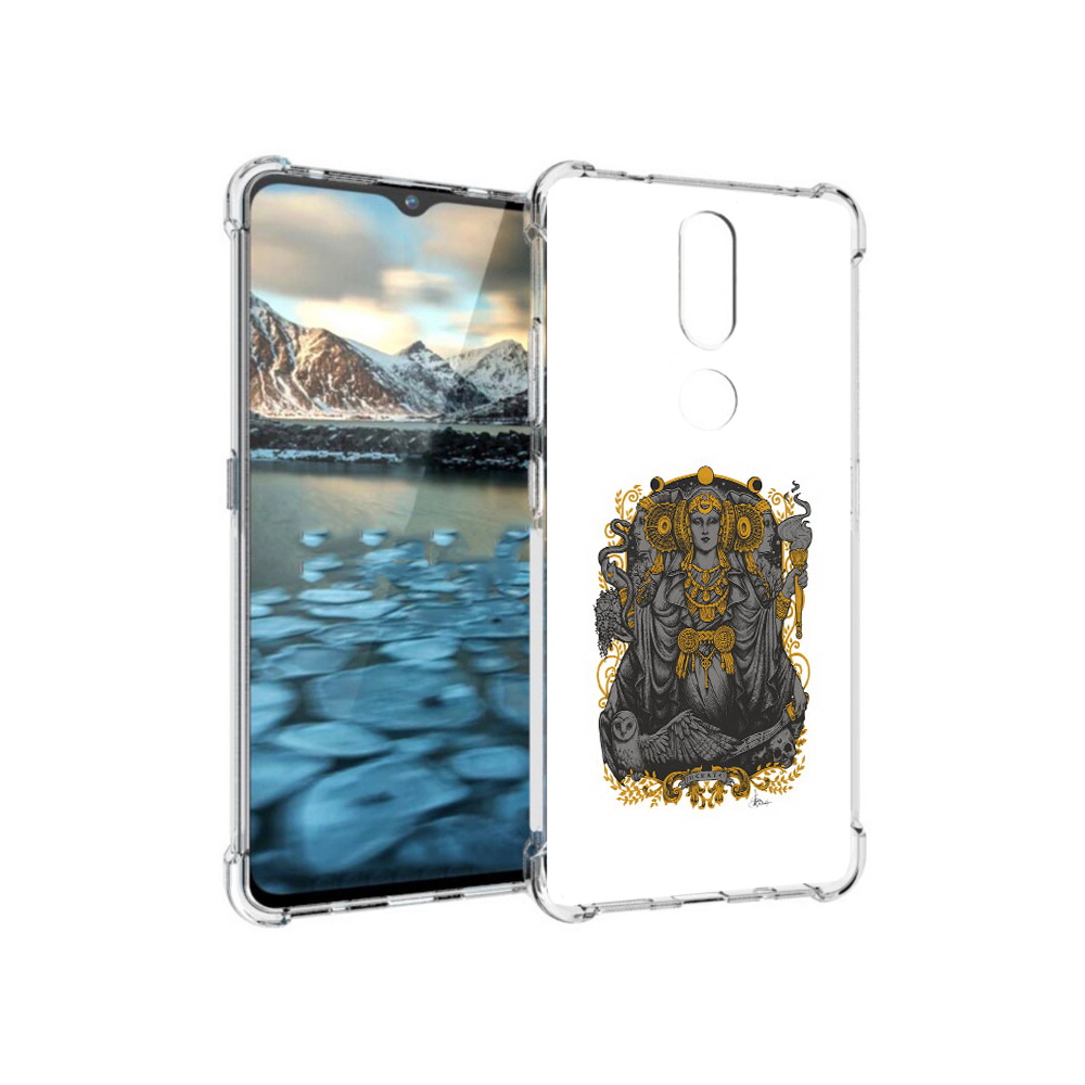 

Чехол MyPads Tocco для Nokia 2.4 божество с золотыми элементами (PT227049.107.241), Прозрачный, Tocco