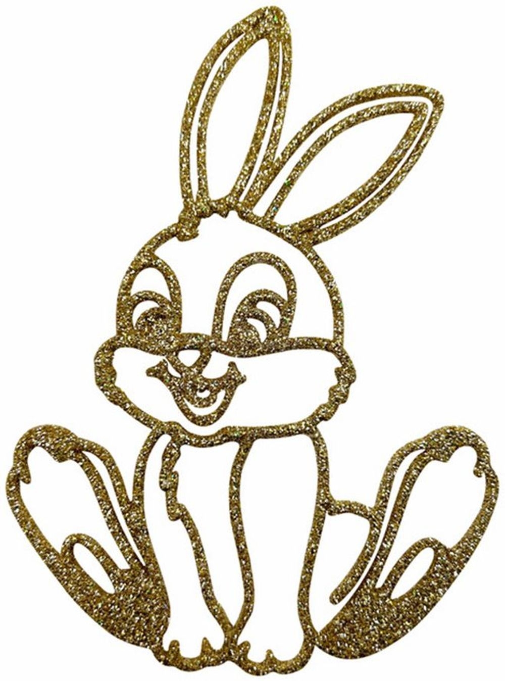

Ёлочная игрушка Зайчик Bunny 2-3 золото 120x85x3 мм, Разноцветный