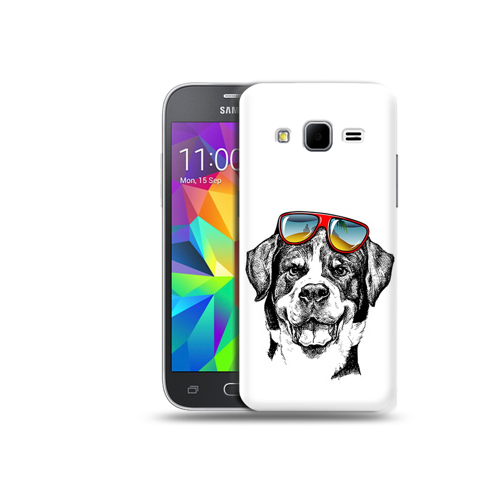 

Чехол MyPads Tocco для Samsung Galaxy Core Prime счастливая собака (PT11933.566.631), Прозрачный, Tocco