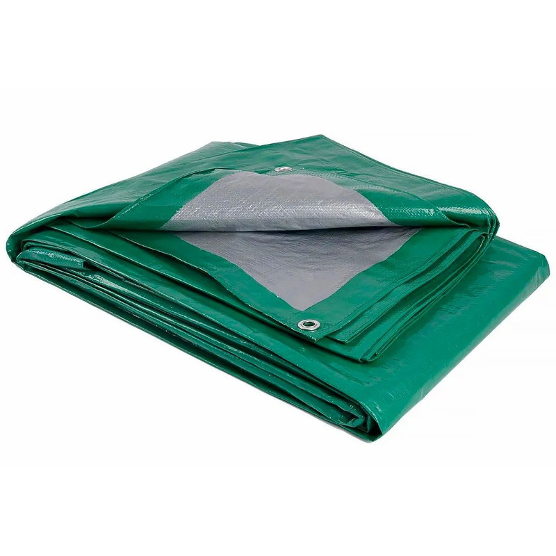 Тент ХозАгро тарпаулин 120 г/м2 - 4x8м блок с липким краем 51 мм х 51 мм 100 листов пастель зеленый