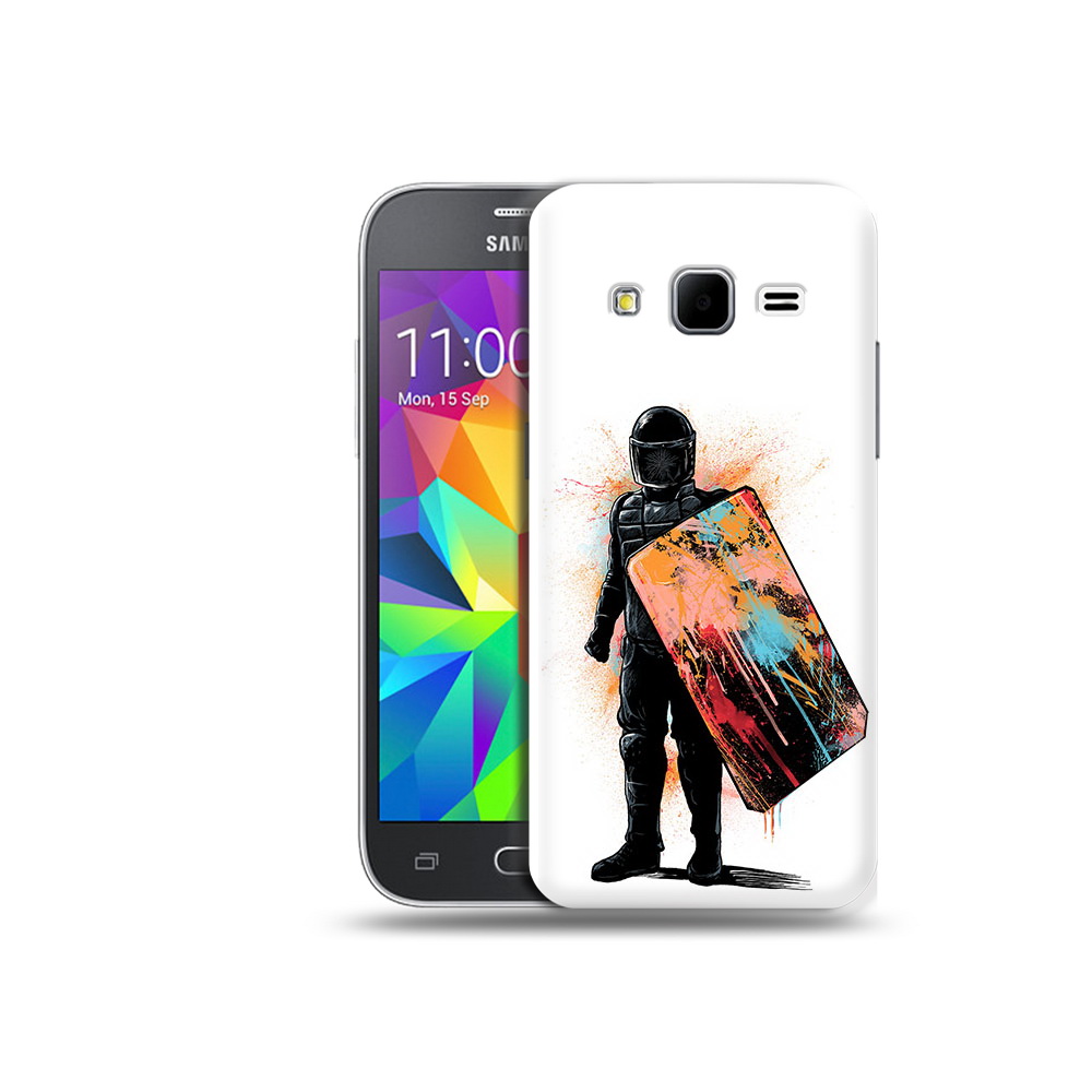 

Чехол MyPads Tocco для Samsung Galaxy Core Prime солдат с красочным щитом, Прозрачный, Tocco