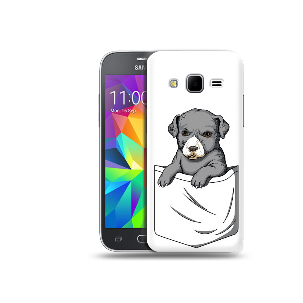 

Чехол MyPads Tocco для Samsung Galaxy Core Prime собачка в кармане (PT11933.566.611), Прозрачный, Tocco