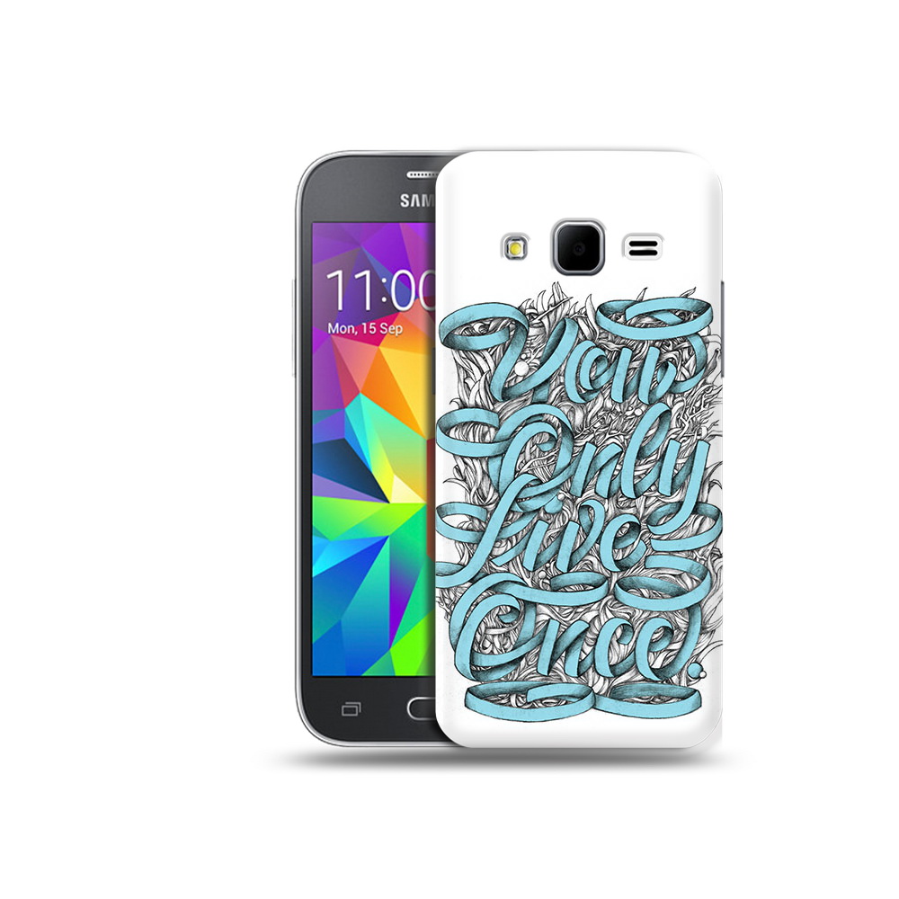 

Чехол MyPads Tocco для Samsung Galaxy Core Prime слова из ленты абстракция, Прозрачный, Tocco