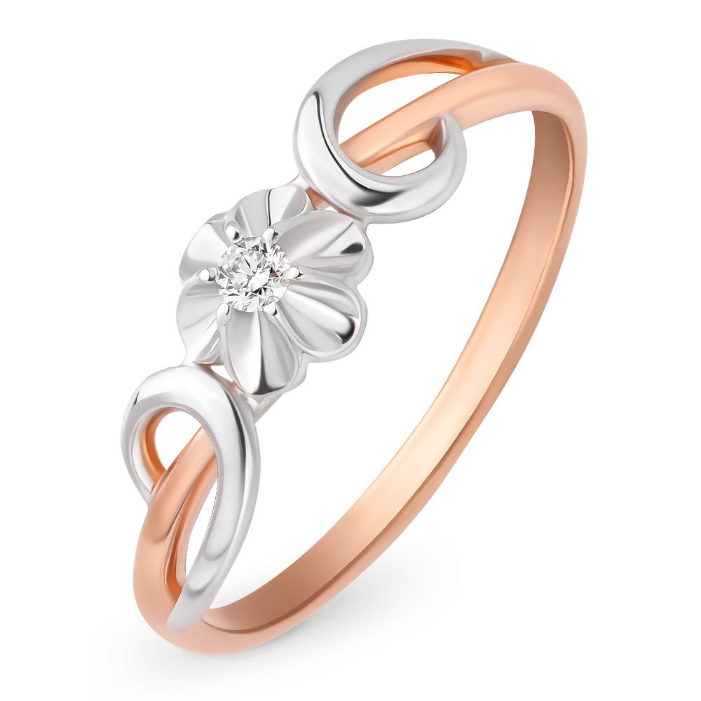 

Кольцо женское из красного золота с бриллиантом 585Gold 101001185, р, 101001185