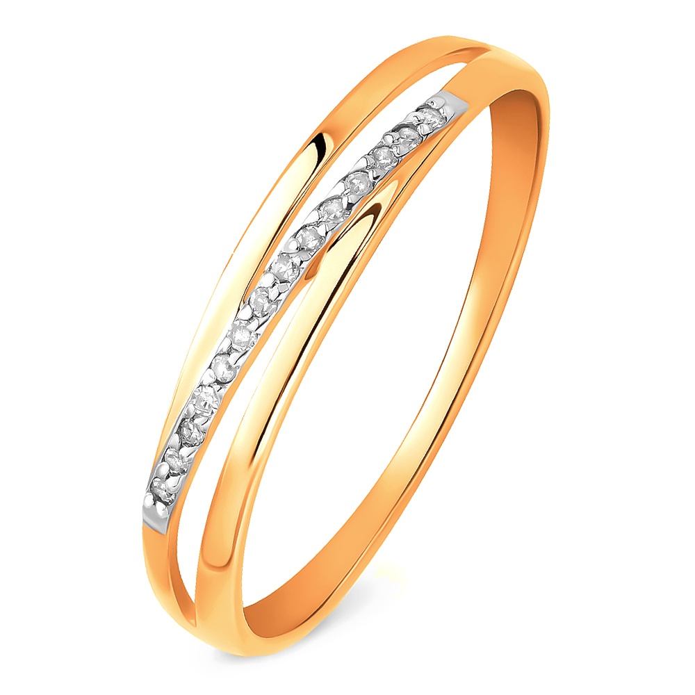 

Кольцо женское из красного золота с бриллиантом 585Gold 101001174, р, 101001174