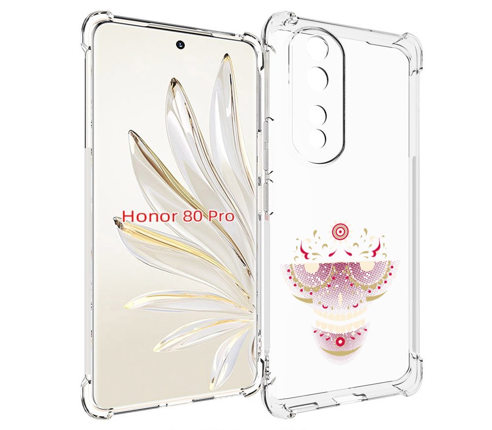 

Чехол MyPads карнавальный скелет абстракция для Honor 80 Pro, Прозрачный, Tocco