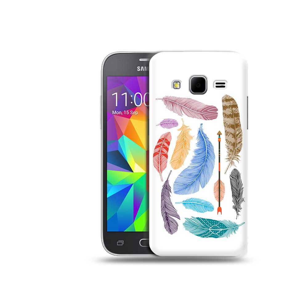 

Чехол MyPads Tocco для Samsung Galaxy Core Prime разноцветные перья (PT11933.566.572), Прозрачный, Tocco