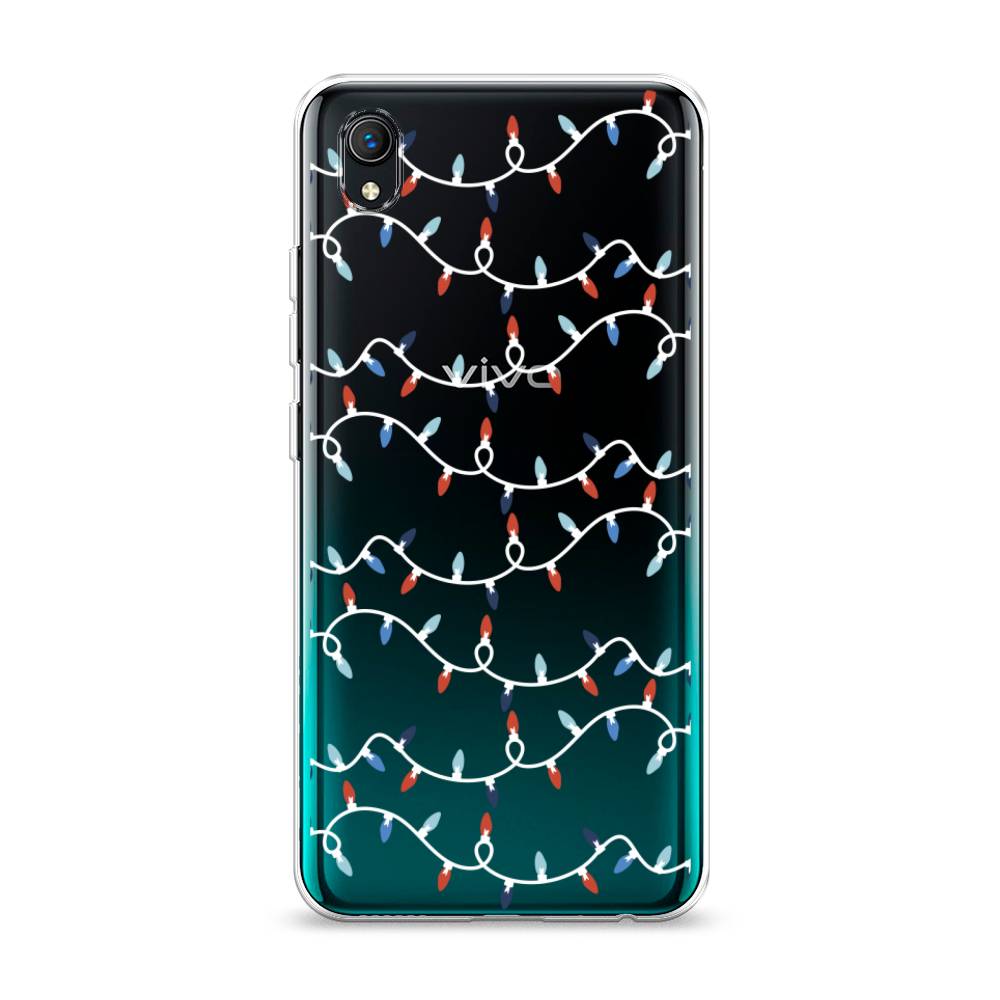 

Чехол на Vivo Y91c "Разноцветная гирлянда", Белый;красный;синий, 263250-5