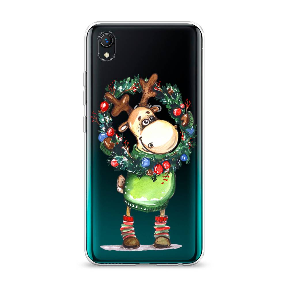 

Чехол на Vivo Y91c "Олень с новогодним венком", 263250-4