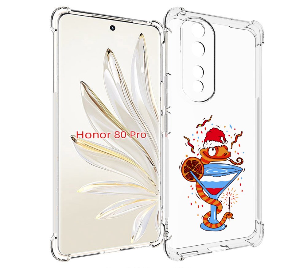 

Чехол MyPads змейка для Honor 80 Pro, Прозрачный, Tocco