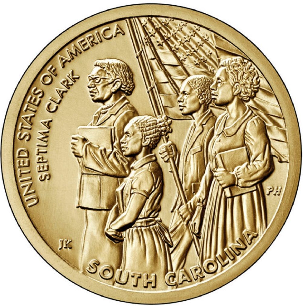 

Монета 1 доллар Септима Кларк Южная Каролина, Американские инновации, Р, США 2020 UNC