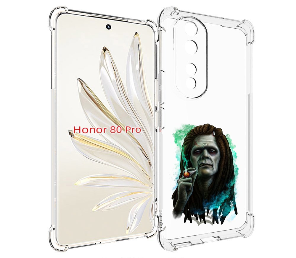 

Чехол MyPads зеленый мужчина с сигаретой для Honor 80 Pro, Прозрачный, Tocco