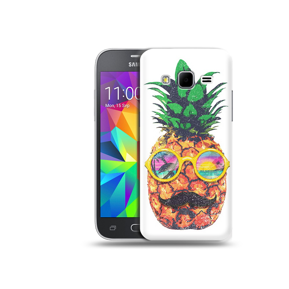

Чехол MyPads Tocco для Samsung Galaxy Core Prime прикольный ананас с лицом, Прозрачный, Tocco