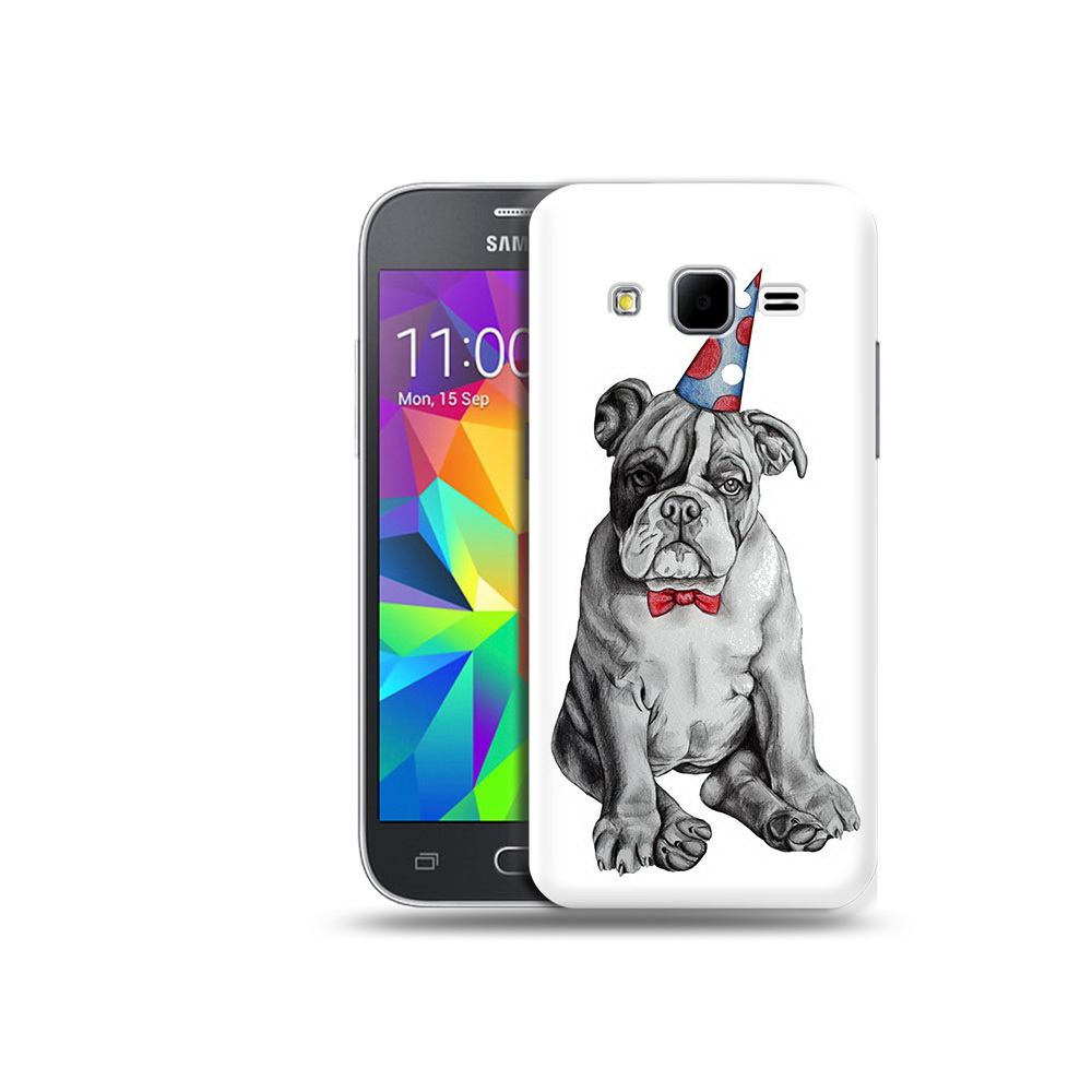 

Чехол MyPads Tocco для Samsung Galaxy Core Prime праздничный щенок (PT11933.566.554), Прозрачный, Tocco