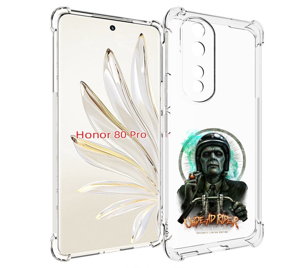 

Чехол MyPads зеленый мужчина с сигаретой на мотоцикле для Honor 80 Pro, Прозрачный, Tocco