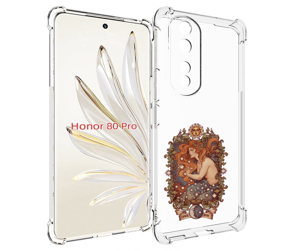 

Чехол MyPads звездная девушка абстракция для Honor 80 Pro, Прозрачный, Tocco