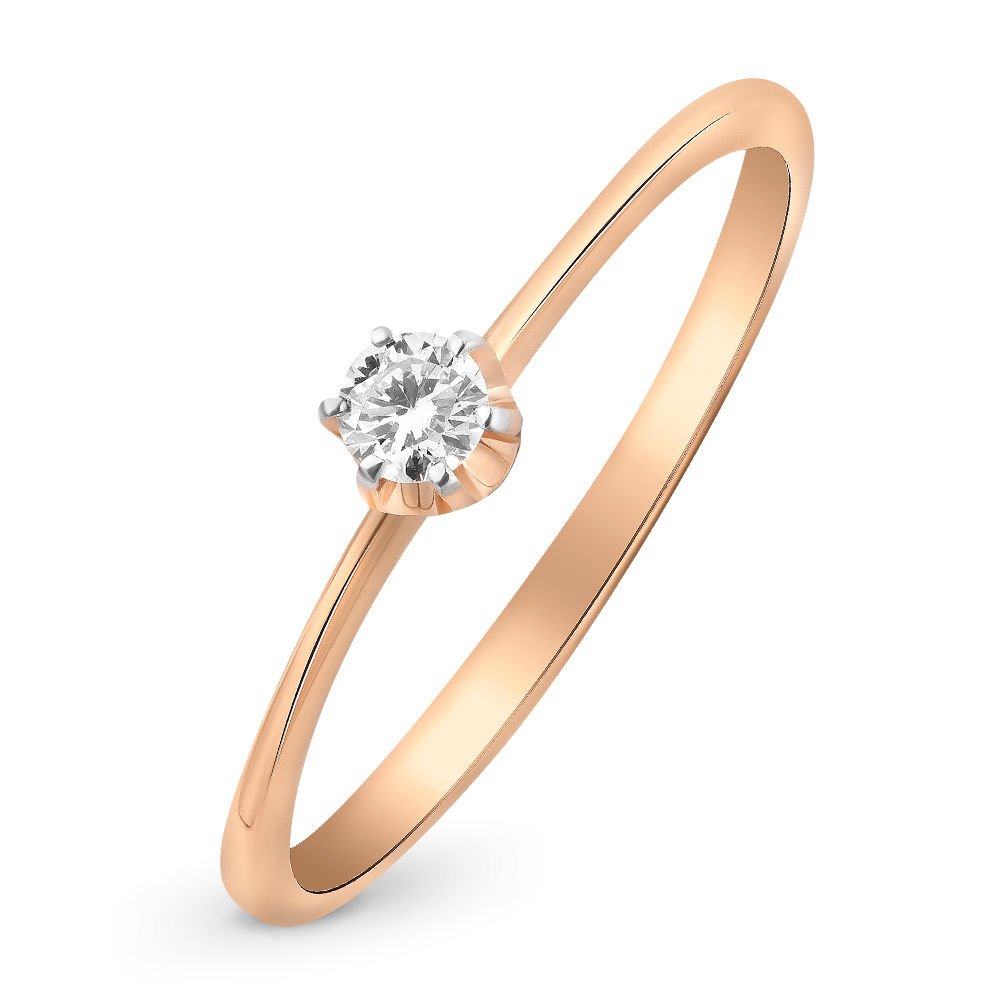 

Кольцо женское из красного золота с бриллиантом 585Gold 101006979, р. 17,5, 101006979