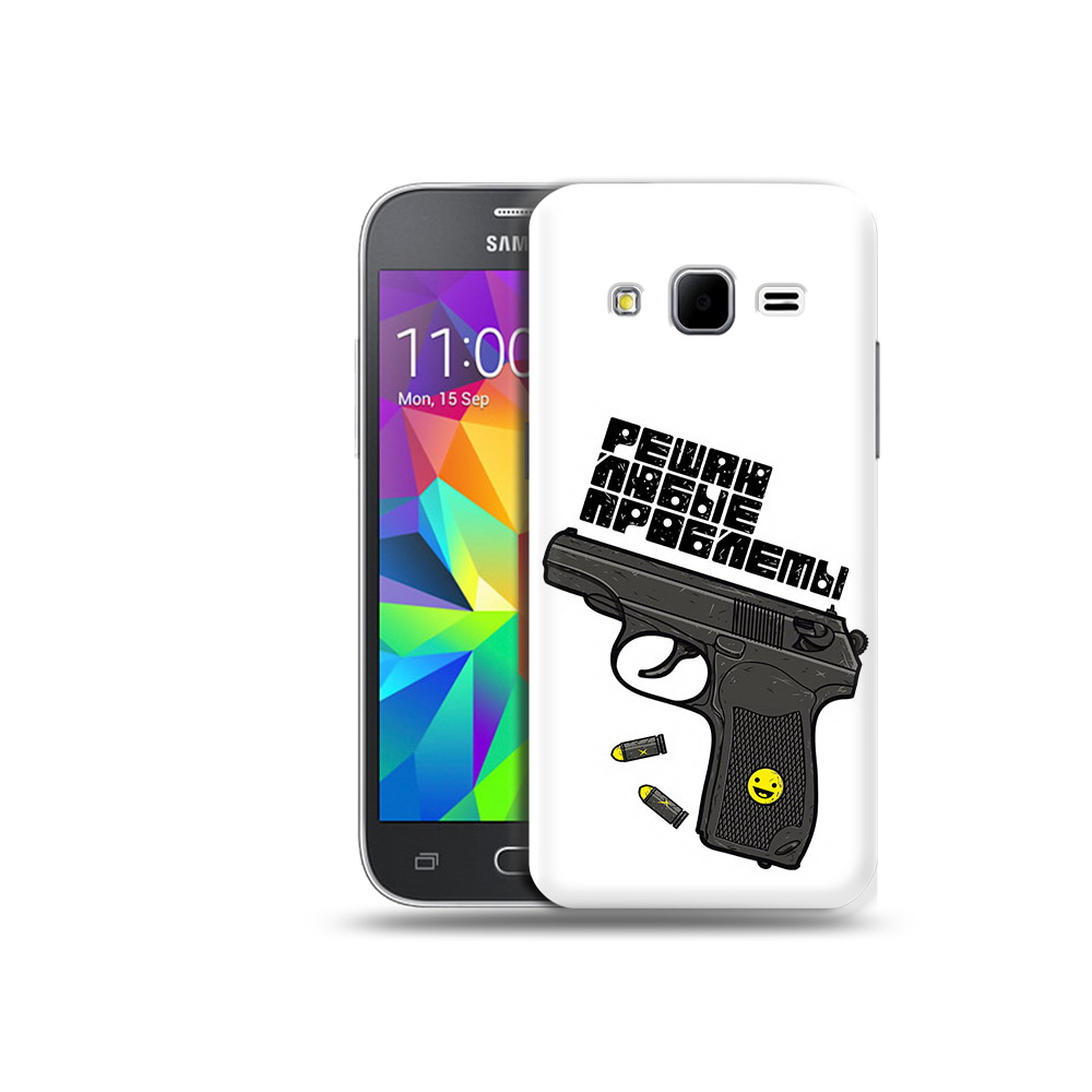 

Чехол MyPads Tocco для Samsung Galaxy Core Prime пистолет против проблем (PT11933.566.542), Прозрачный, Tocco