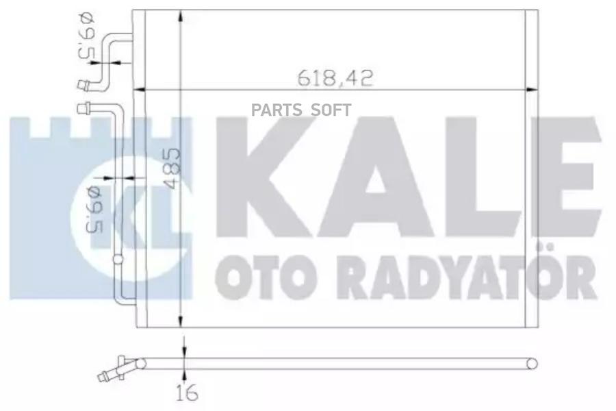 

381300 Радиатор Кондиционера Mb 2.0-3.0D 95-02 KALE 381300