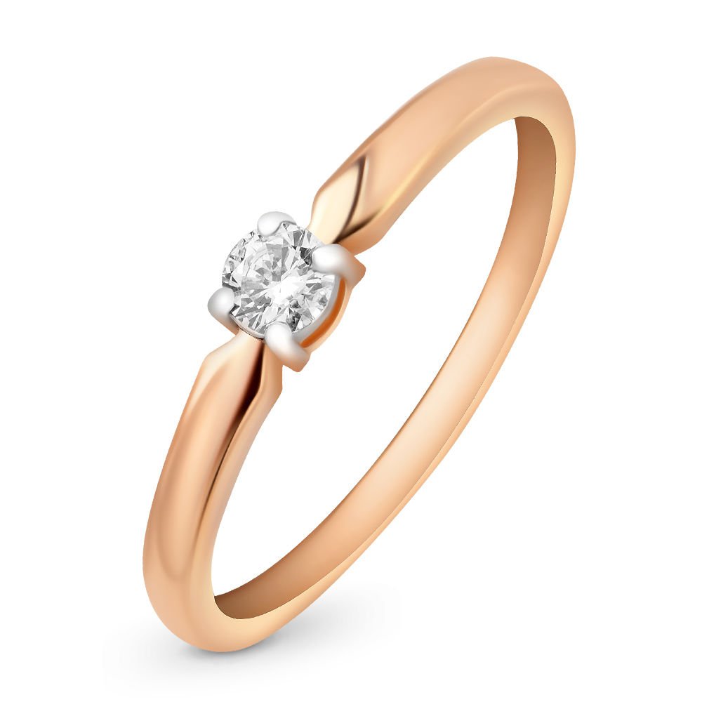 

Кольцо женское из красного золота с бриллиантом 585Gold 101001374, р. 16, 101001374
