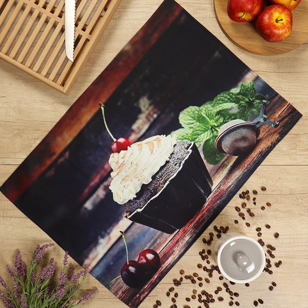 

Полотенце кухонное 40х60 см, 200 г/м2, 100% хлопок, Silvano, Капкейк, Узбекистан, 100029