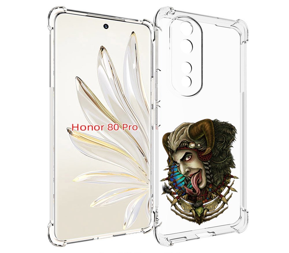 

Чехол MyPads длинный язык для Honor 80 Pro, Прозрачный, Tocco