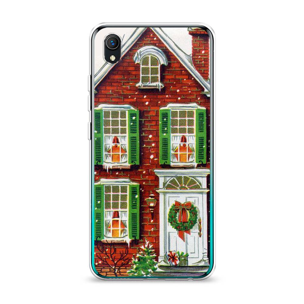 

Чехол на Vivo Y91c "Рождественский дом", Зеленый;красный;белый, 263250-5