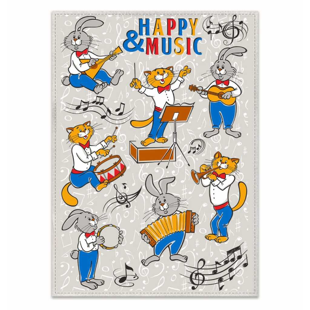 

Полотенце кухонное 39х60 см, 50% лен, 50% хлопок, Оркестр, шелкография, Россия, ПЛ-6045-39