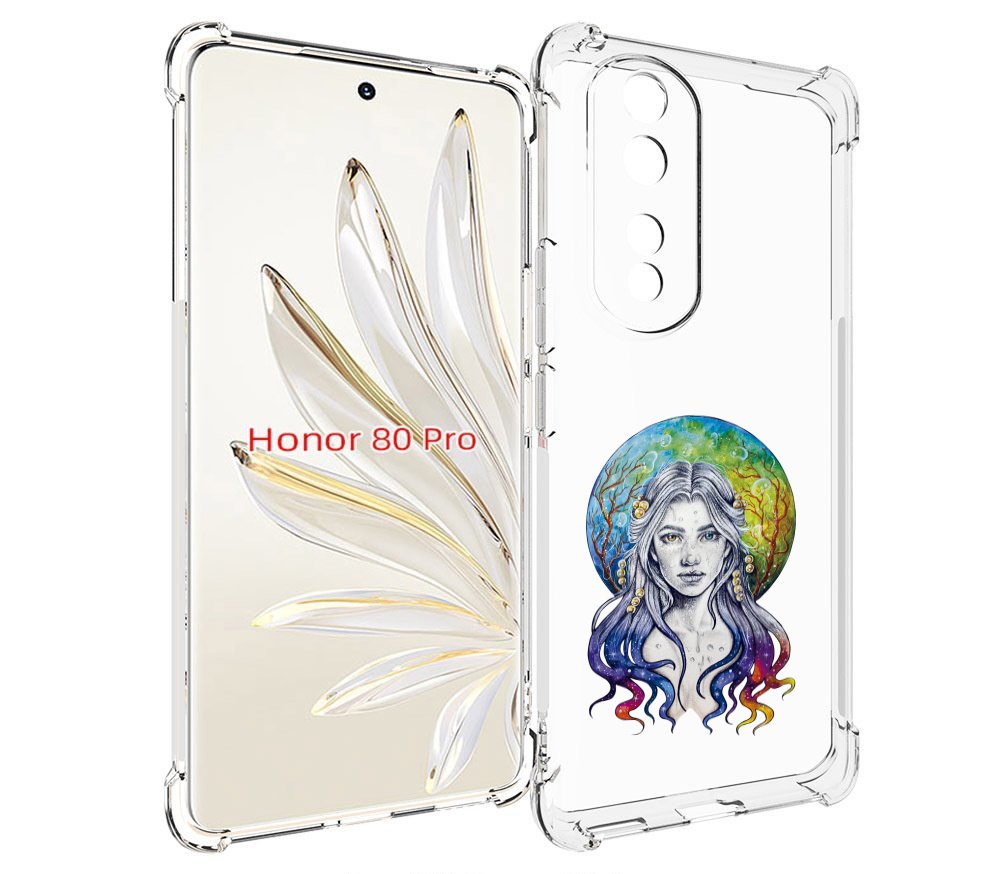 

Чехол MyPads девушка с красивыми волосами для Honor 80 Pro, Прозрачный, Tocco