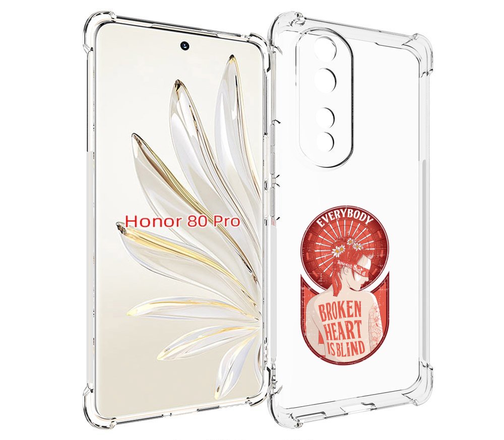 

Чехол MyPads девушка разбитое сердце для Honor 80 Pro, Прозрачный, Tocco