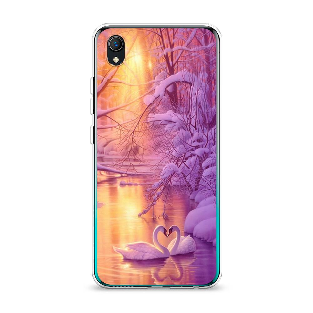 

Чехол на Vivo Y91c "Зима 1", Фиолетовый;желтый, 263250-2